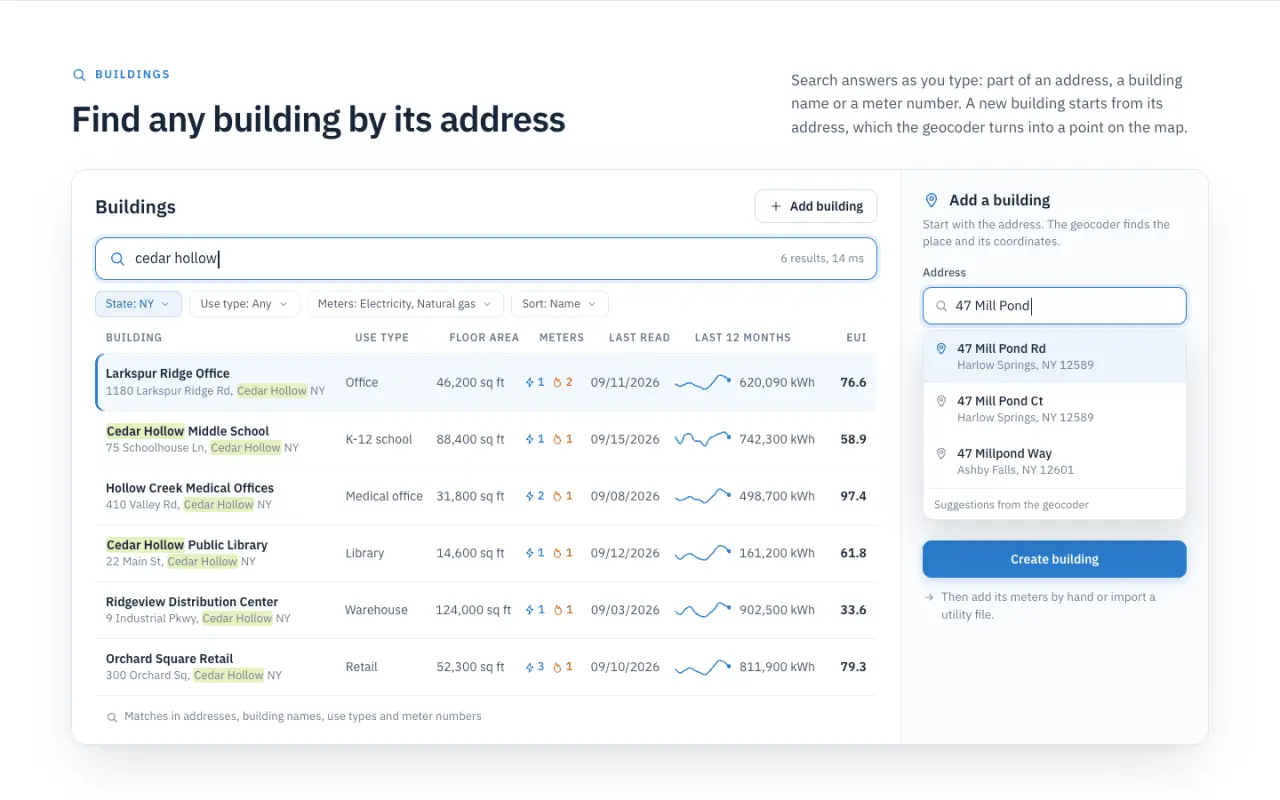 BuildingEnergy - screen 1
