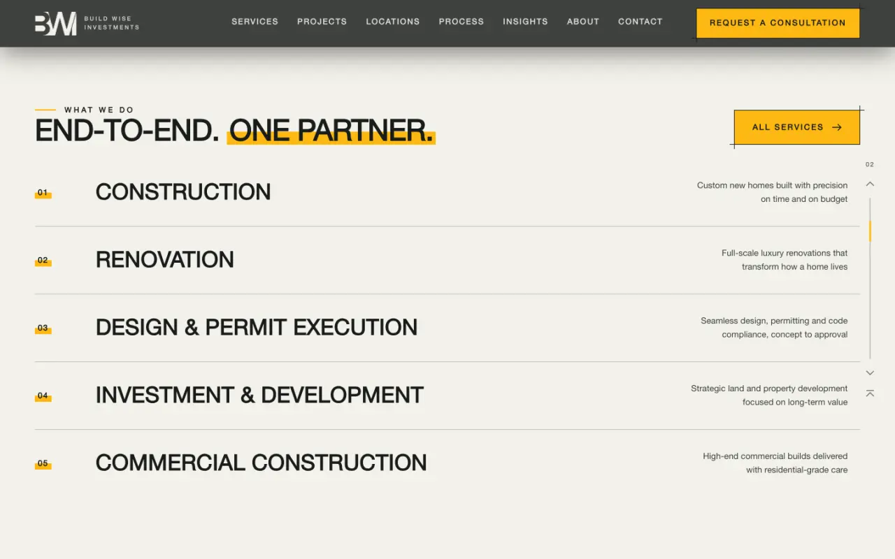 Build Wise Investments - screen 1