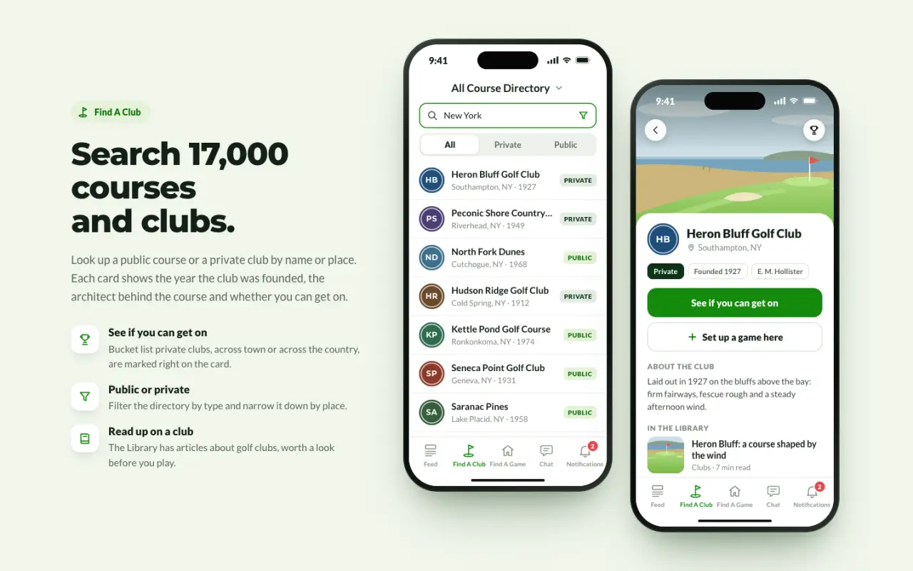 GolfBevy - screen 1