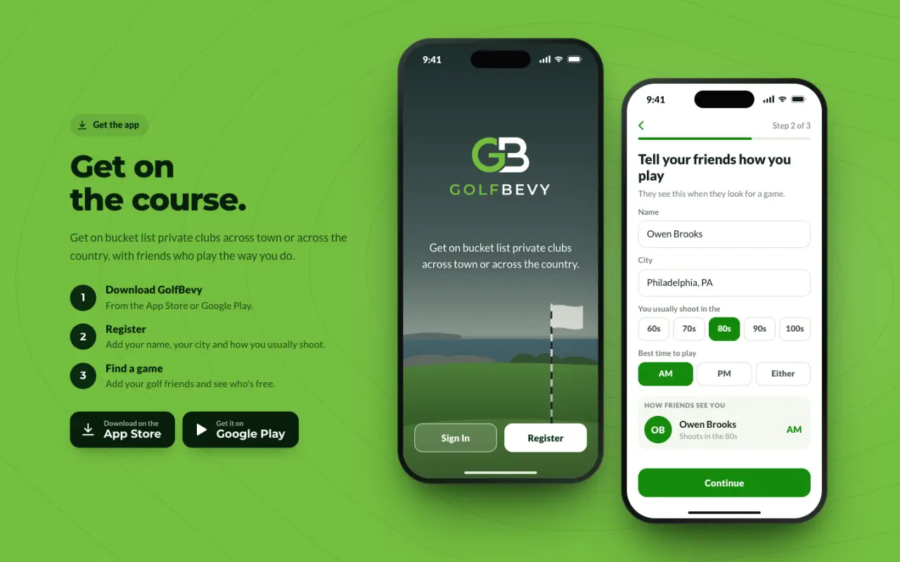 GolfBevy - screen 4