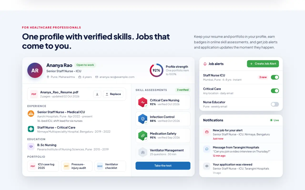 HealthJobs.one - screen 2