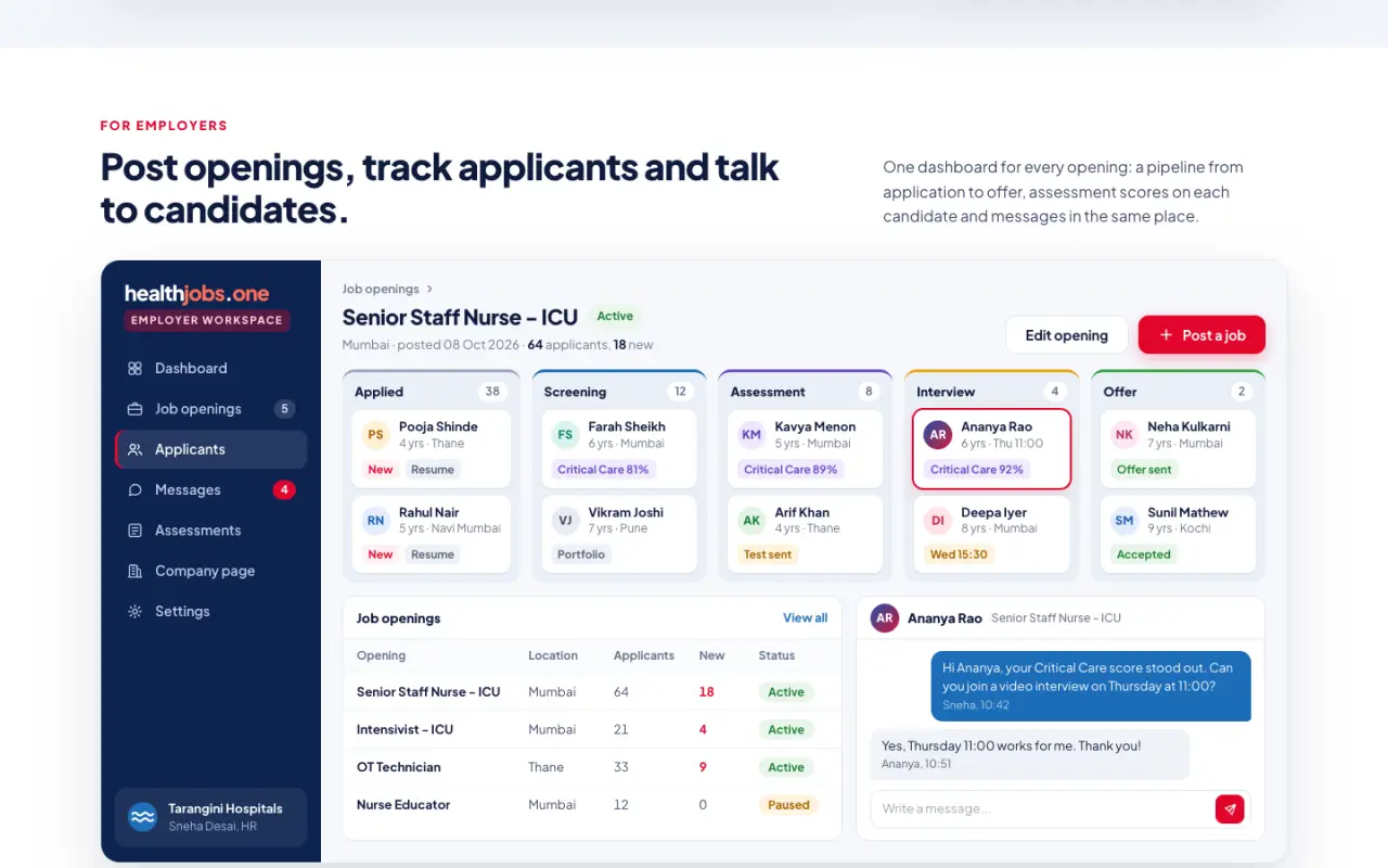 HealthJobs.one - screen 3