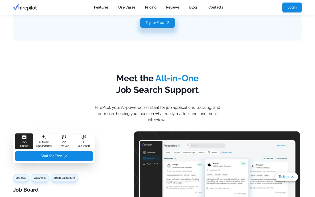 HirePilot - screen 1