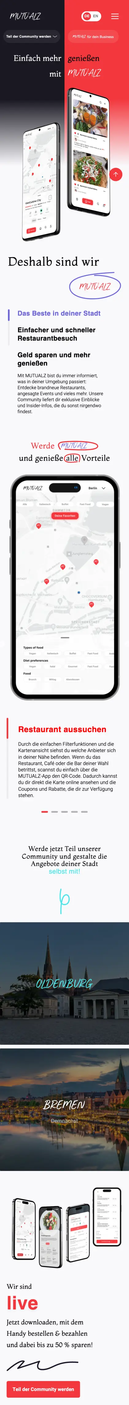 Mutualz - the phone page