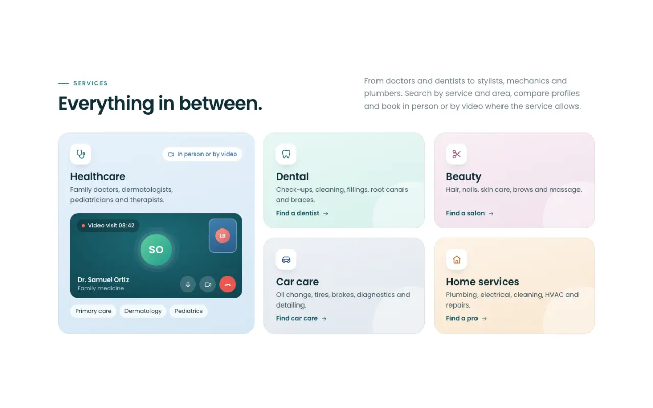 ObtainCare - screen 1