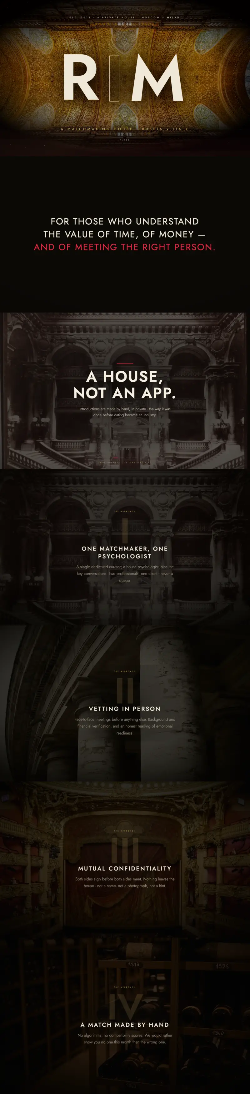 RIM International - the desktop page, top to bottom